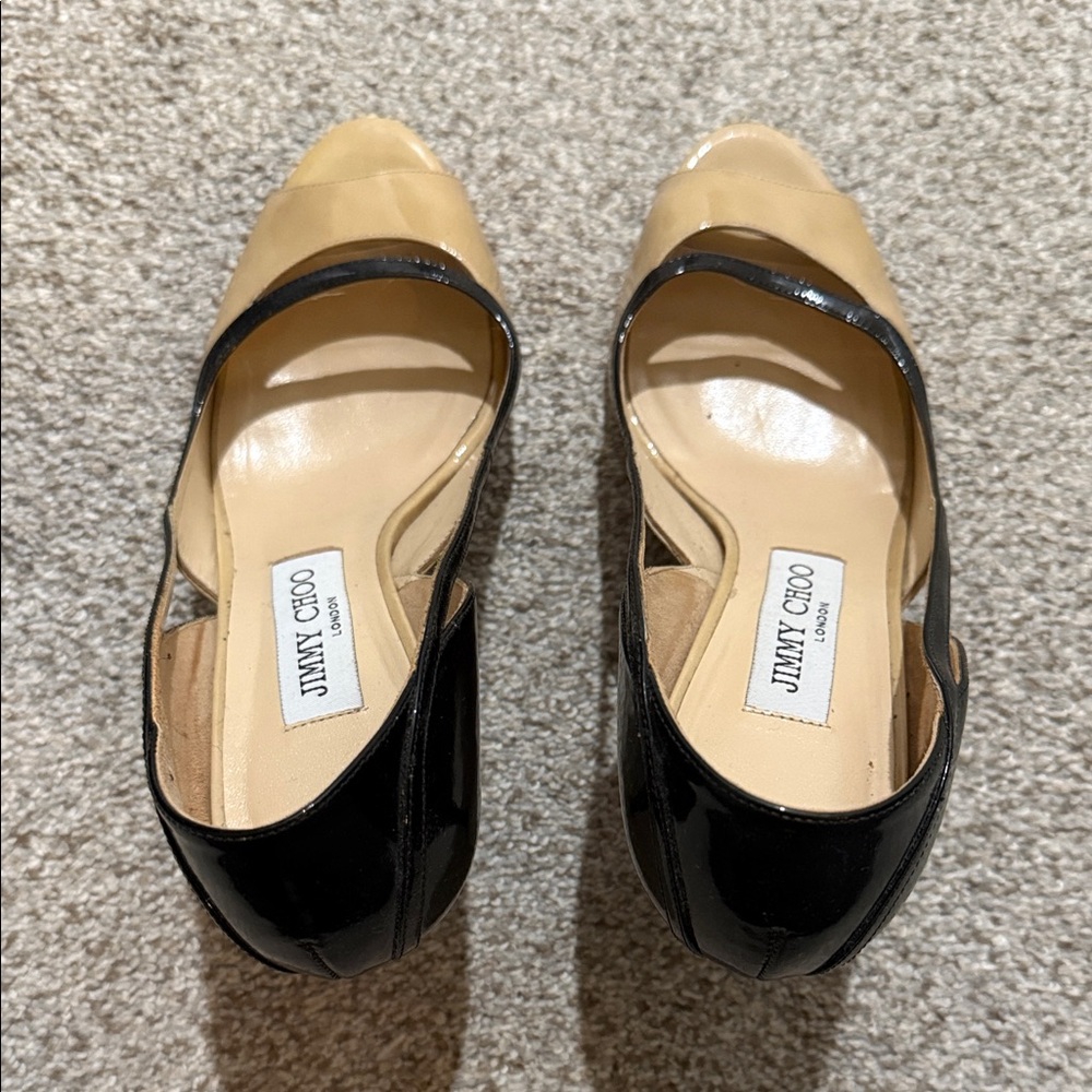 Jimmy Choo Black and Cream Heels